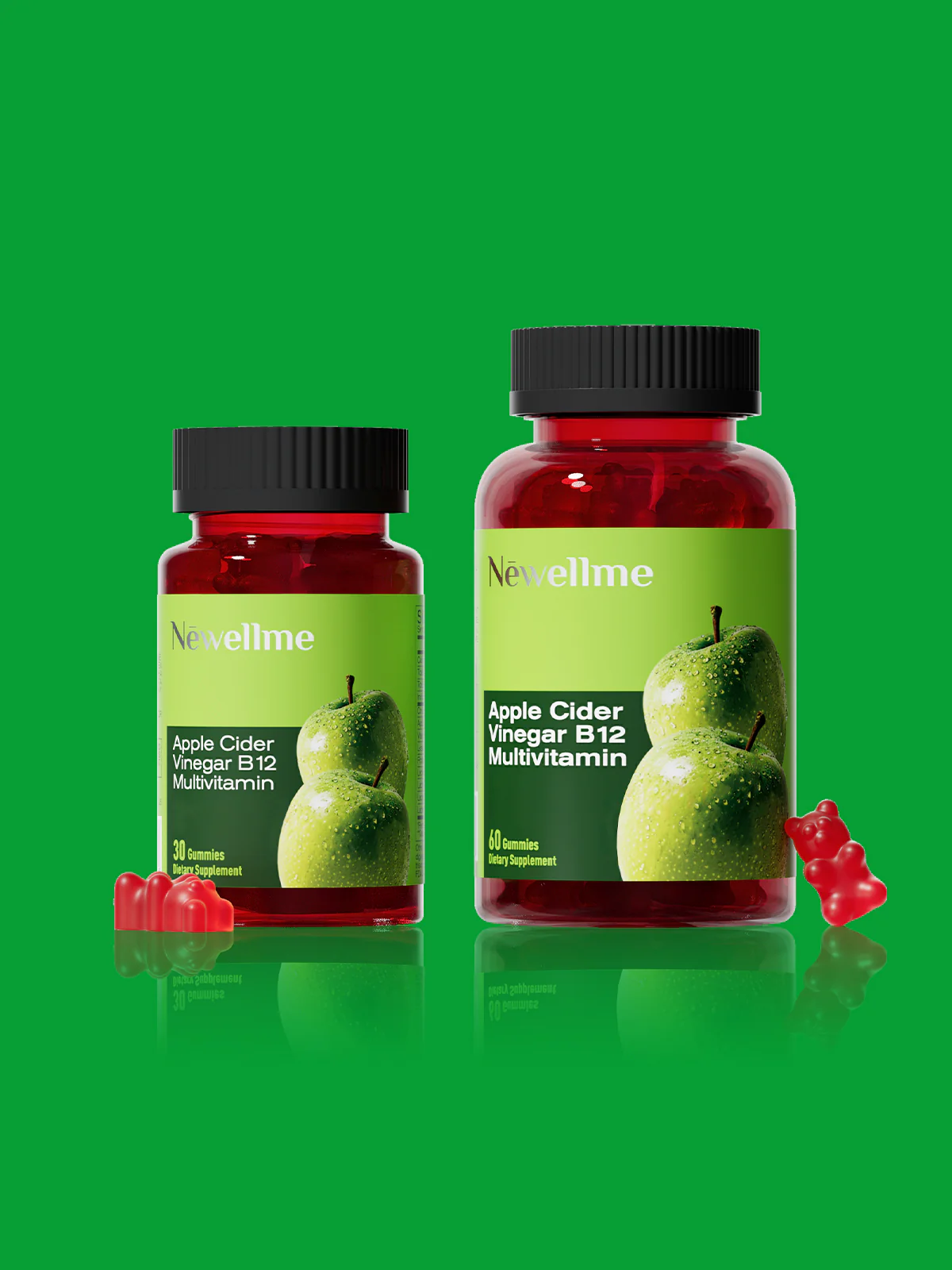 Apple cider Vinegar Gummies 15 days Clean, gluten-free, non-GMO, ACV Natural supplement for optimal diet health