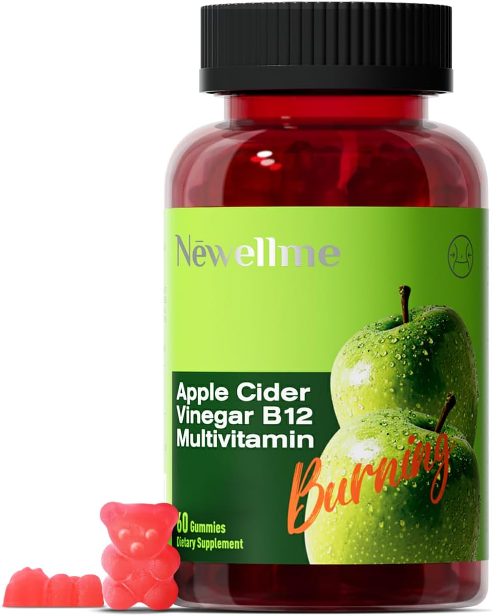 Apple cider Vinegar Gummies 15 days Clean, gluten-free, non-GMO, ACV Natural supplement for optimal diet health