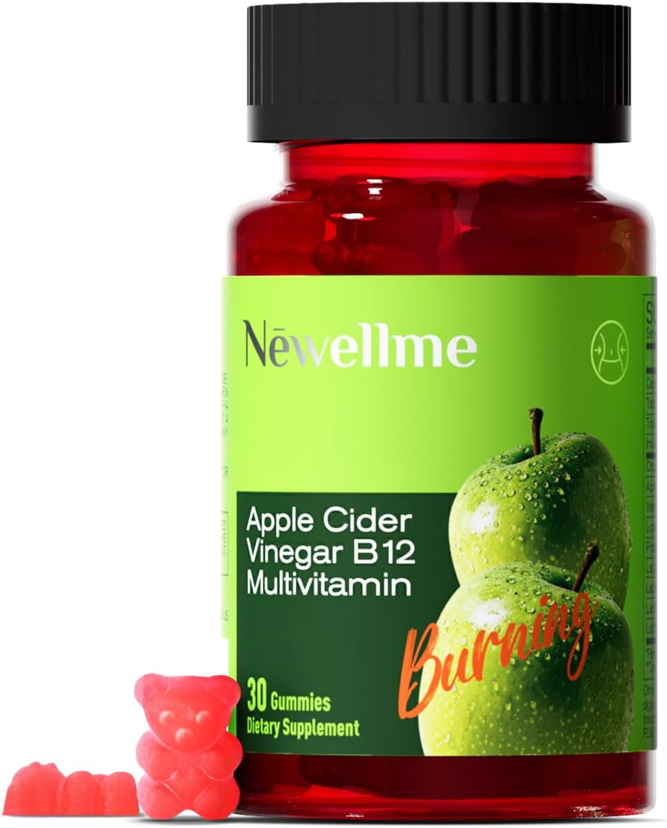 Apple cider Vinegar Gummies 15 days Clean, gluten-free, non-GMO, ACV Natural supplement for optimal diet health